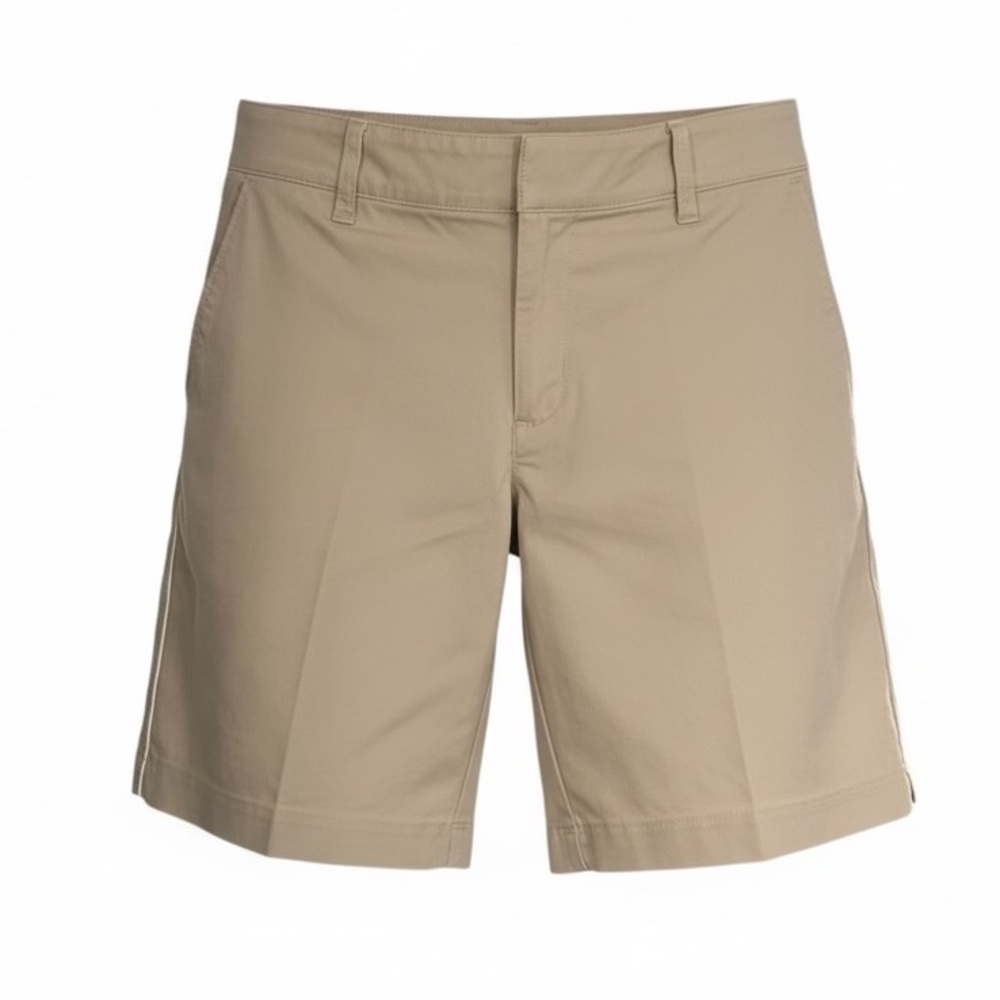 Nike Women's Fit Dry Tan Bermuda Shorts 8 Pre-Loved Waist 16” Inseam 10”